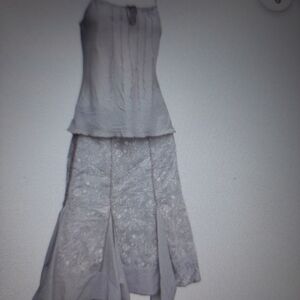 Cop.Copine Light Gray Skirt and Top Set. Barly Worn. Size 42